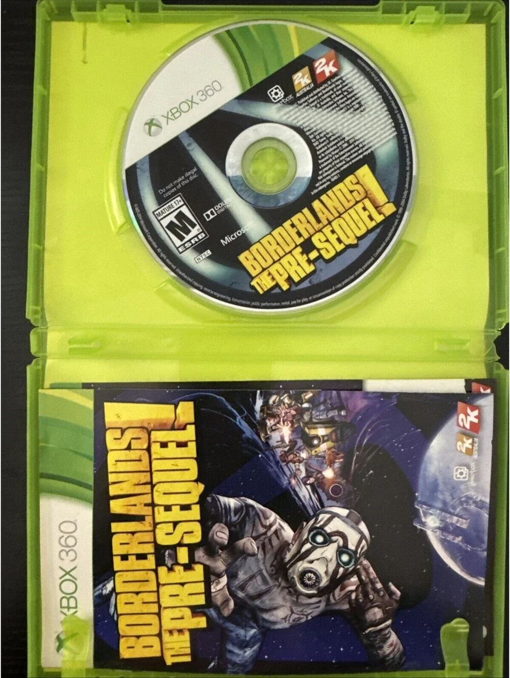 Borderlands: The Pre-Sequel (Microsoft Xbox 360, 2014)